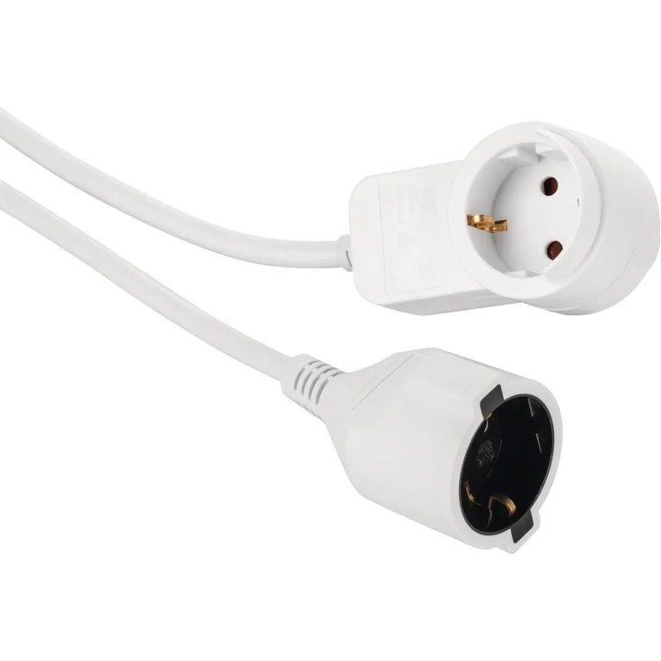 Hama - 133801 Schutzkontakt-Verlängerungskabel Powerplug, Zusatzsteckdose, 3,0 m, Weiß – Bild 1