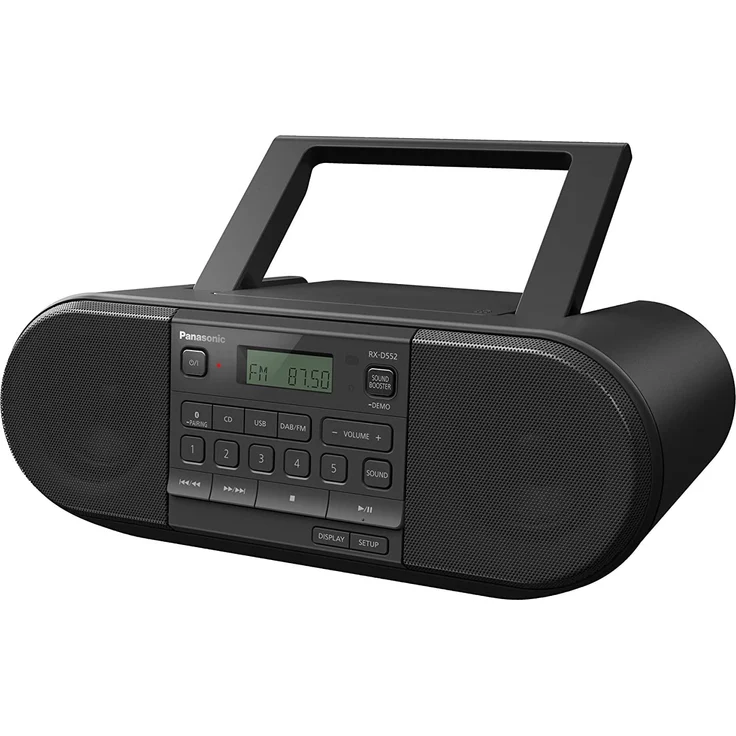 Panasonic RX-D552 Tragbares und Multi-Quell-kompatibles DAB+ & FM-Radio, mit CD, USB, Bluetooth, 20 W, Schwarz – Bild 3