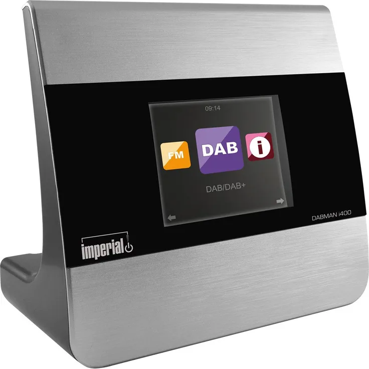 Imperial 22-240-00 Dabman i400 Internet--DAB+ Radio Adapter (Stereo Sound, Internet-DAB+-DAB-UKW, Bluetooth, Multiroom, Equalizer, UPnP-Audio Streaming, WLAN, LAN, Line-Out inkl. Netzteil) silber