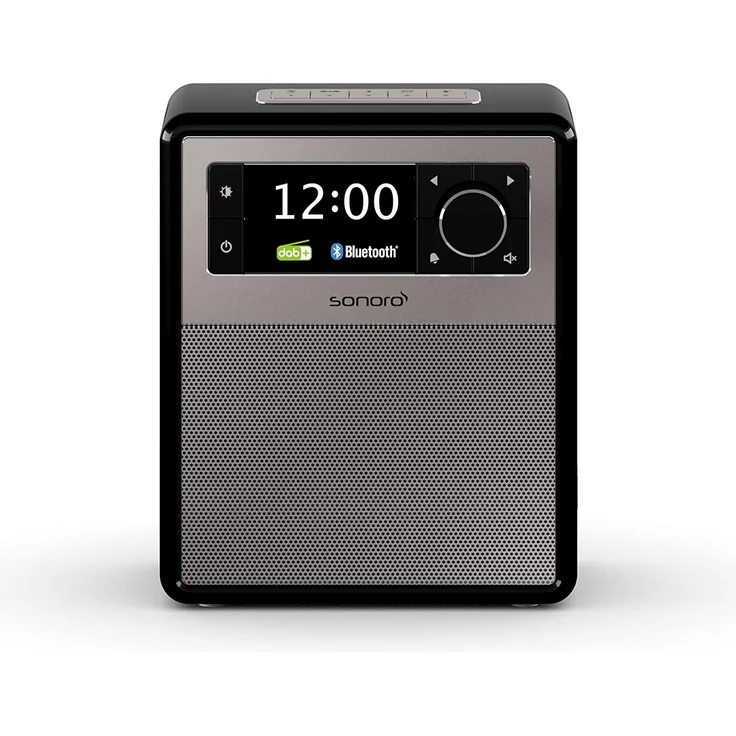 Sonoro EASY Tragbares Radio mit Bluetooth, Beleuchtung, LCD-Display, schwarz