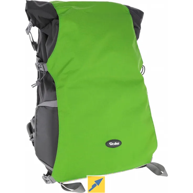 Rollei Traveler Fotorucksack Canyon L - Professioneller Outdoor Fotorucksack, inkl. separatem Einsatz für die Kameraausrüstung, Stativhalterung und Laptopfach - Größe L (35 L) - Forest (Grau-Grün)