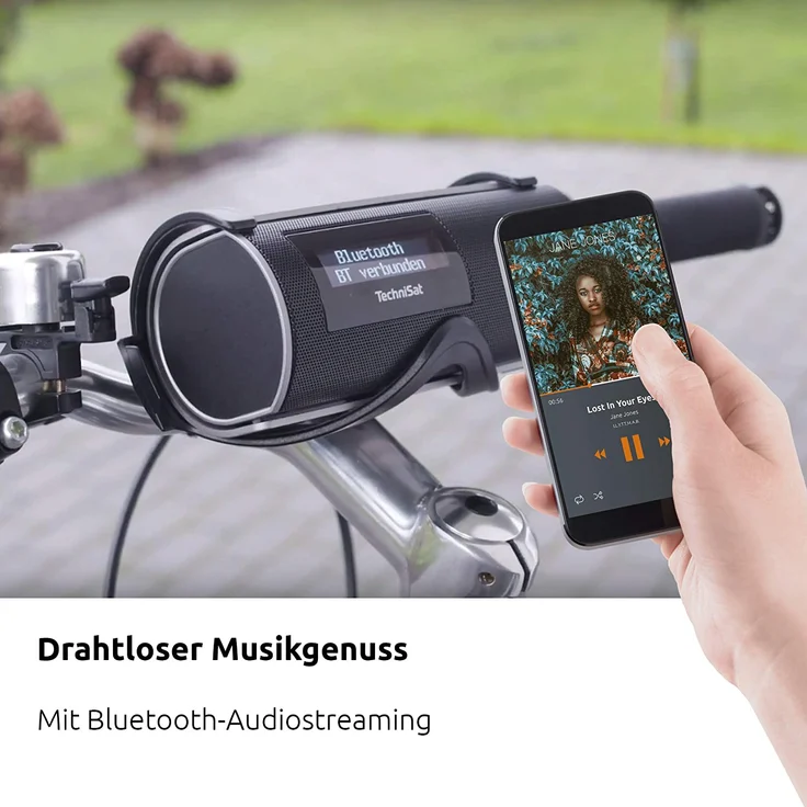TechniSat DIGITRADIO Bike 1 Tragbares Radio mit Bluetooth, OLED-Display, spritzwassergeschützt, schwarz, silber – Bild 6