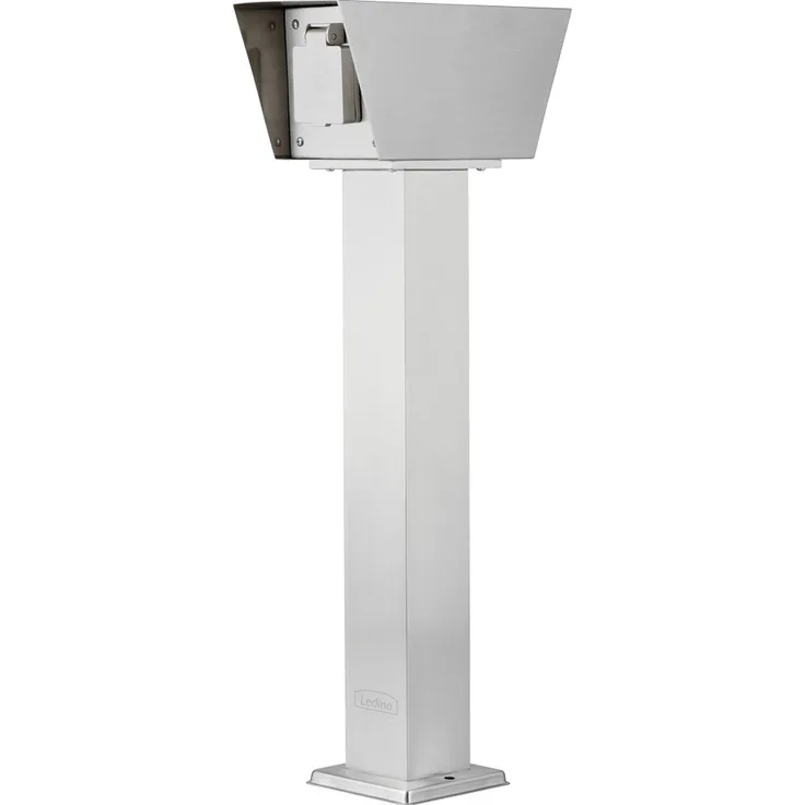 Außen Steckdose 2-fach aus Edelstahl, Höhe 52 cm, CONNECT L2