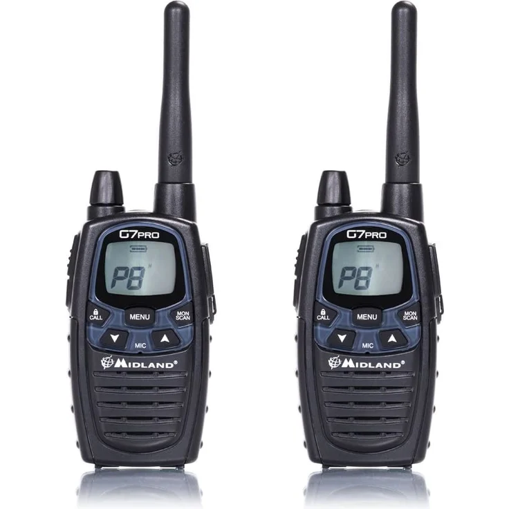 Midland G7 Pro Paar (2019), PMR+LPD, 16 Kanäle, Doppelstandlader und Akkupack w(800 mAh) (C1090.13) – Bild 1