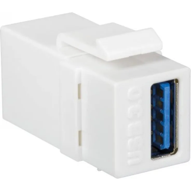 Logilink USB 3.0 Multimedia Durchführungskupplung zum Einbau in Keystone Panels oder Anschlussdosen