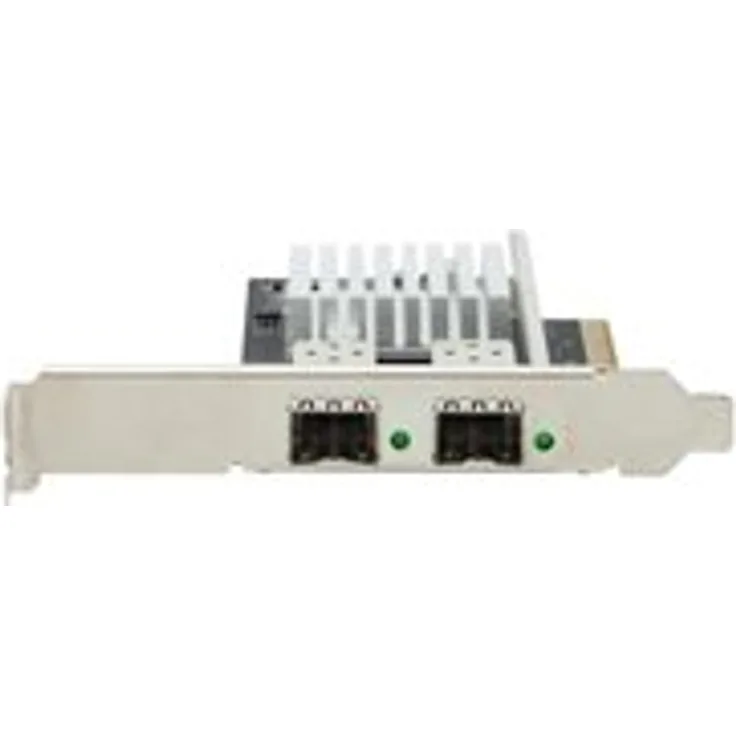 DIGITUS Interface Karte, PCIe, 2-Port Netzwerkkarte, Gigabit Ethernet SFP+, 10 Gbit, Tagged VLAN, x8 und x16 PCIe Slots, Full Duplex Betrieb, PCIe Spezifikation 3.0, IEEE 802.1Q, Chipsatz: Intel JL82599ES