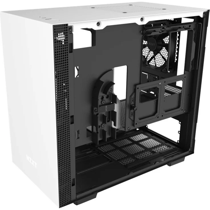 NZXT H210 - Mini-ITX-Gehäuse für Gaming-PCs - Front USB-C Port - Tempered Glass-Seitenfenster - managementsystem - Für Wasserkühlung nutzbar - Weiß-Schwarz – Bild 3