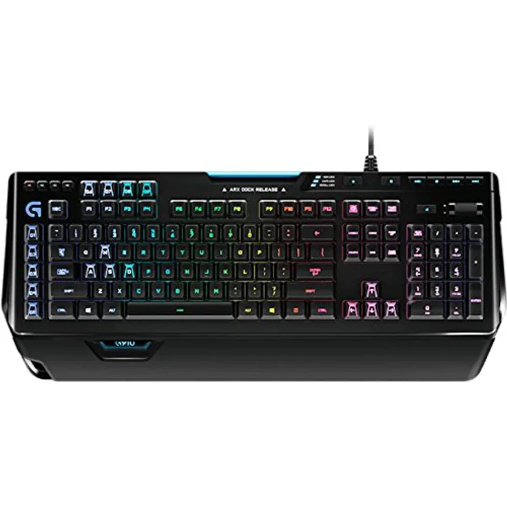 Logitech G910 Orion Spectrum Mechanische Gaming-Tastatur, RGB-Beleuchtung, Taktile Romer-G Switches, 9 Programmierbare G-Tasten, Anti-Ghosting, ARX-Zweitbildschirm Feature, Skandi-QWERTY-Layout