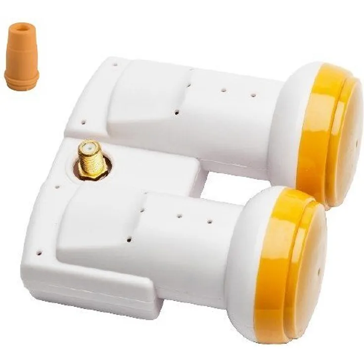ARLI, Monoblock Single LNB 0,1 dB mit eingebautem DiSEqC Schalter 6,2 Grad für Astra 19,2 + Hotbrid 13 Monoblock-LNB (für 1 Teilnehmer, inkl. Wetterschutz für F Anschluss - 1 Teilnehmer)