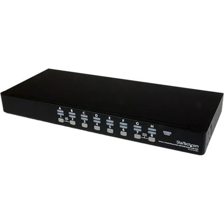 StarTech 16 Port 1HE USB VGA KVM Switch mit OSD zur Rack-Montage inkl. Kabeln (SV1631DUSBUK)