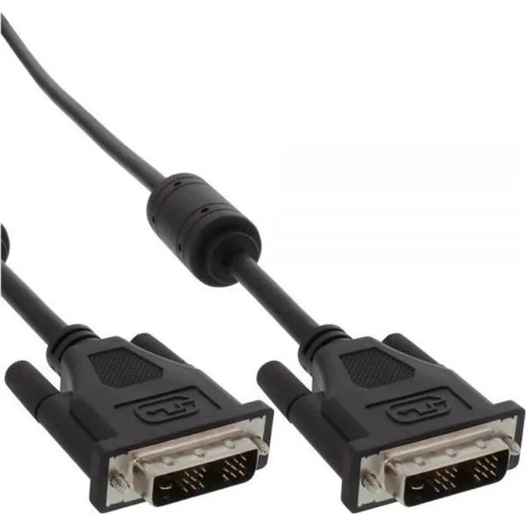 InLine DVI-D Kabel, digital 18+1 St/St, Single Link, 2 Ferritte, 10m (17767)
