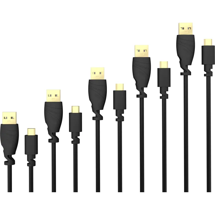 KabelDirekt - Micro USB Kabel - 5X 1,5m - (USB 2.0, Ladekabel, Datenkabel, schwarz) - TOP Series