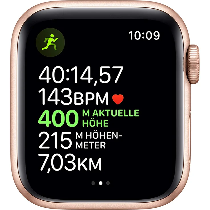 Apple Watch Series 5 Smartwatch GPS, Unisex, 40mm, Aluminiumgehäuse, Sportarmband, Gold – Bild 4