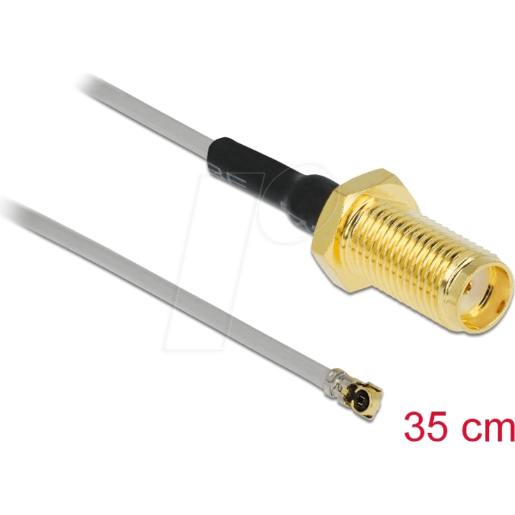 Delock Antennenkabel SMA Buchse zum Einbau zu MHF 4 Stecker 0.81 35 cm