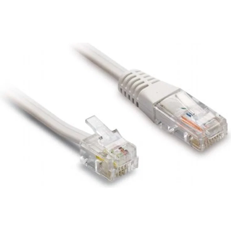 Metronic Verbindungskabel (RJ-45 auf RJ-11, 10 m) Weiß – Bild 1