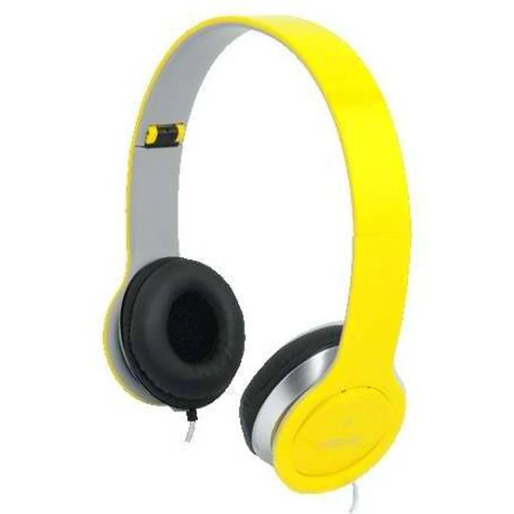 LogiLink HS0030 On-Ear-Kopfhörer, mit Mikrofon, gelb – Bild 1