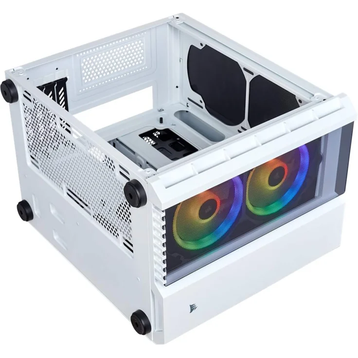 Corsair Crystal 280X RGB PC-Gehäuse (Micro ATX mit gehärtetem Glas), RGB LED, Weiß – Bild 6