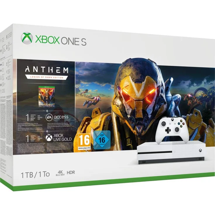 Microsoft Xbox One S Robot White 1TB Bundle inkl. Anthem – Bild 1