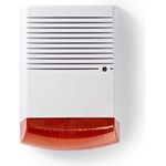 Dummy-Sicherheitssirene IP44 Weiß/Orange