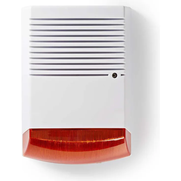 Dummy-Sicherheitssirene IP44 Weiß/Orange