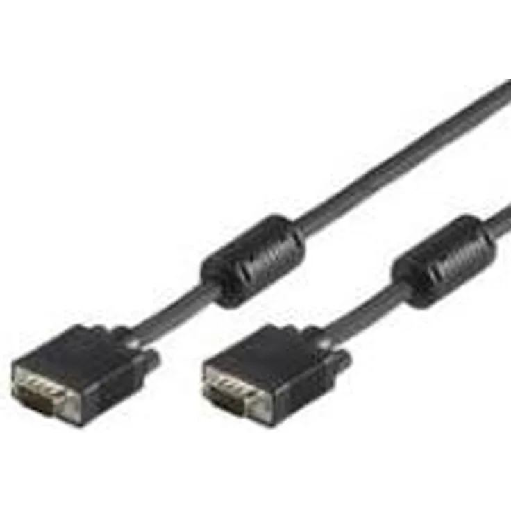 Wentronic goobay - VGA-Kabel - HD-15 (VGA) (M) bis HD-15 (VGA) (M) - 80cm - Schwarz (93005)