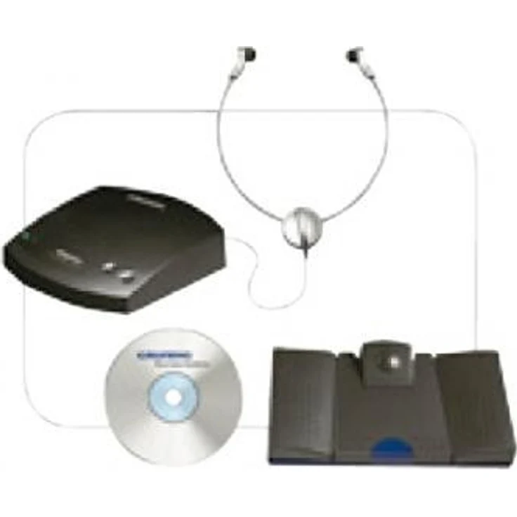 Digta Transcription Premium Kit 568 (KDC5672-12), Soundbox 830, Kopfhörer und Fußschalter inkl. Diktiersoftware