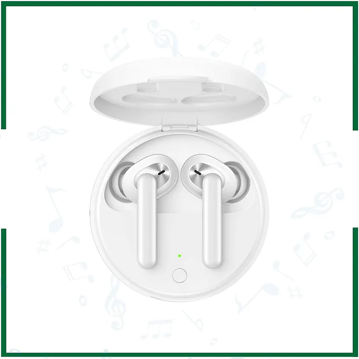 Oppo 'W31' Bluetooth-Kopfhörer, In-Ear, Staub- und wasserfest nach IP54, Weiß