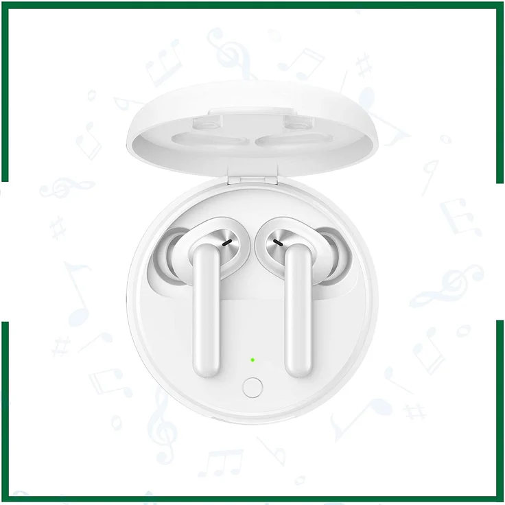 Oppo 'W31' Bluetooth-Kopfhörer, In-Ear, Staub- und wasserfest nach IP54, Weiß – Bild 1