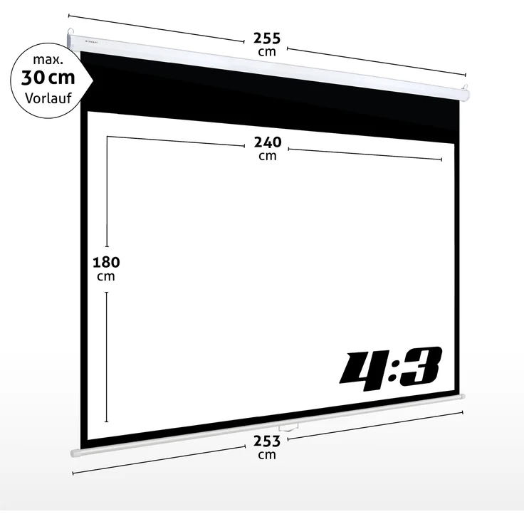 ESMART Economy EXR Rollo Leinwand | 240 x 180 cm (118'') | Format 4:3 – Bild 3