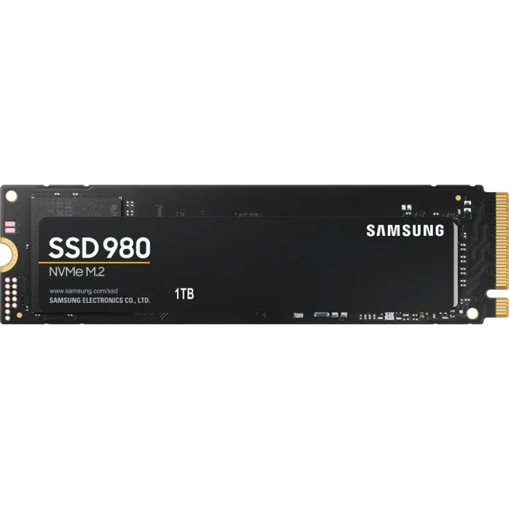 Samsung 980 MZ-V8V1T0BW - Solid-State-Disk - verschlüsselt - 1 TB - intern - M.2 2280 - PCI Express 3.0 x4 (NVMe) - 256-Bit-AES - TCG Opal Encryption (MZ-V8V1T0BW)