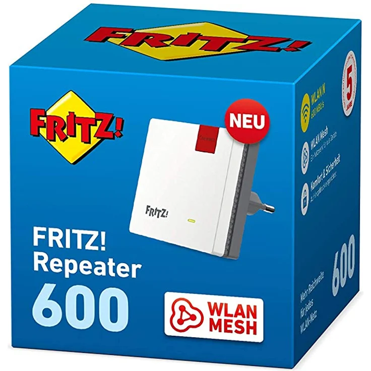 AVM FRITZ!WLAN Mesh Repeater 600 (WLAN N bis zu 600 MBit-s (2,4 GHz), WPS, kompakte Bauweise, deutschsprachige Version) – Bild 3