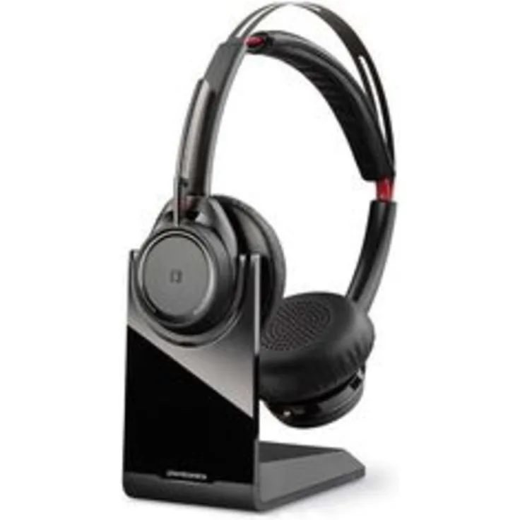 Plantronics Bluetooth-Stereo-Headset Voyager Focus UC On-Ear-Kopfhörer, mit Bluetooth, Noise Cancelling, schwarz