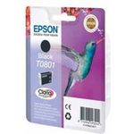 Epson Original T0801 Tinte Kolibri (Stylus Photo R265 R360 R285 RX585 RX685 PX700W P50 PX650 PX810FW PX710W PX820FWD PX720WD PX660 PX830FWD PX730WD RX560) schwarz