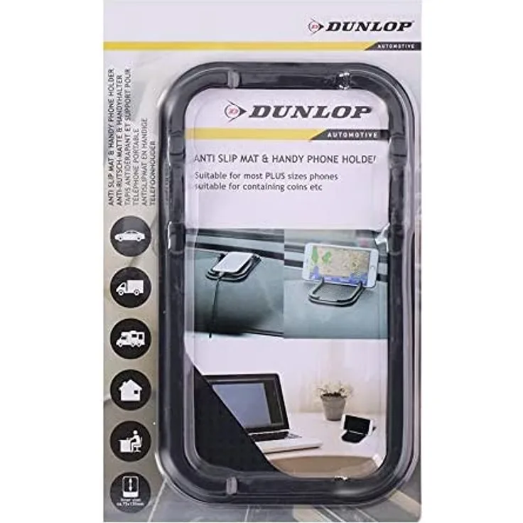 Dunlop Antirutschmatte Amaturenablage Handyhalter Brillenablage Ablage 18,5x10cm