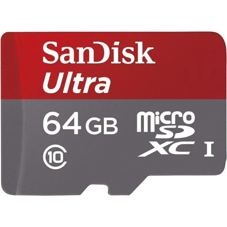 SanDisk Ultra Android microSDXC 64GB bis zu 48MB/Sek, Class 10 Speicherkarte + SD-Adapter