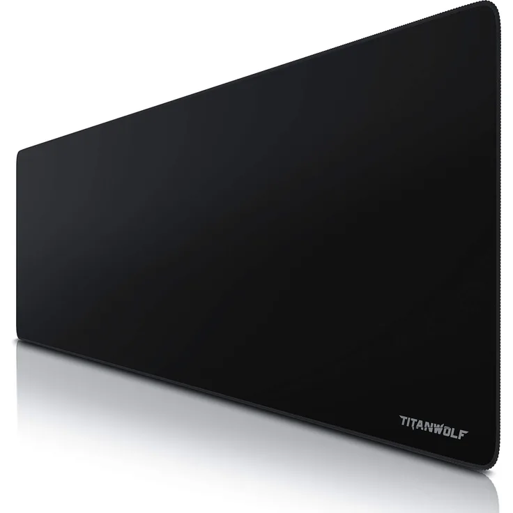 CSL - Übergröße Mauspad Gaming Titanwolf 1200x400mm - XXXL Mousepad groß mit Motiv - Tischunterlage Large Size - verbessert Präzision und Geschwindigkeit - XXL z.B. für Logitech Maus und Tastatur