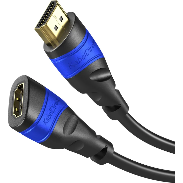 KabelDirekt - HDMI Verlängerungskabel - 3m - kompatibel mit (HDMI 2.0a-b 2.0, 1.4a, 4K Ultra HD, 3D, Full HD, 1080p, HDR, ARC, Highspeed mit Ethernet, PS4, Xbox, HDTV) - TOP Series – Bild 1