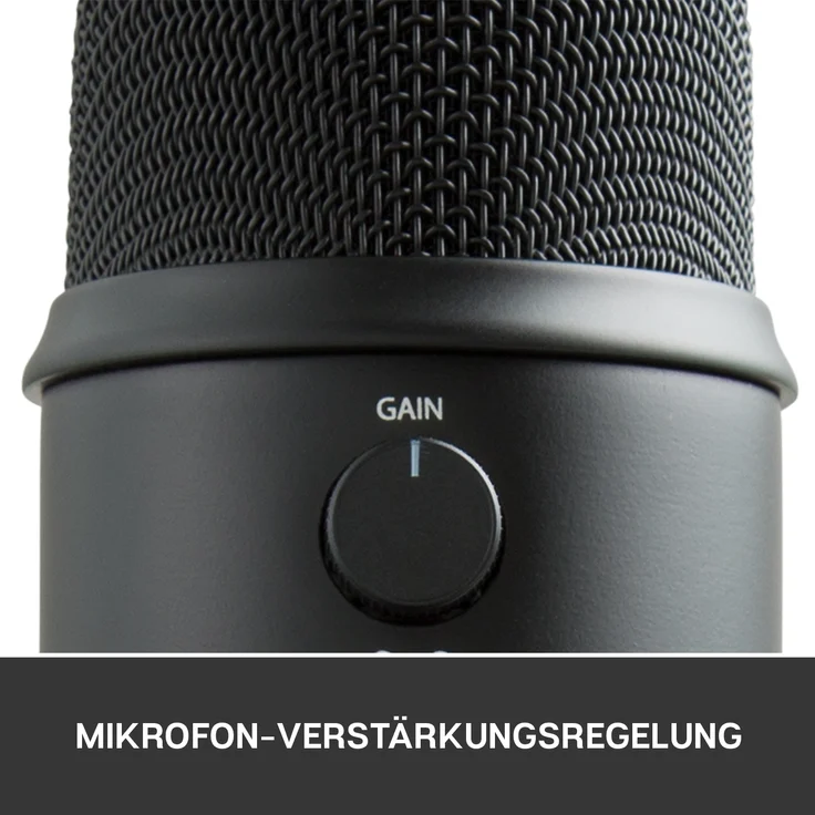 Blue Microphones Yeti USB-Mikrofon (für Aufnahme und Streaming auf PC und Mac, Drei Kondensatorkapseln, Vier Richtcharakteristiken, Kopfhörer-Ausgangs- und Lautstärkesteuerung,Plug und Play) blackout – Bild 11