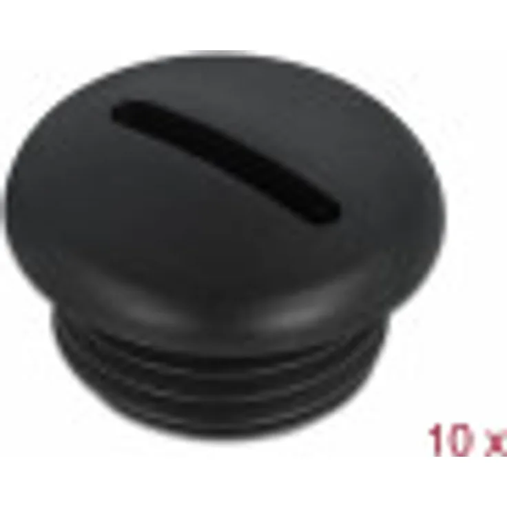 Delock Verschlussstopfen M16 x 1,5 schwarz 10 Stück