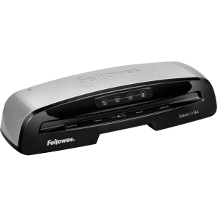 Fellowes A4 Laminiergerät Saturn 3i für 80-125 Micron Folien, 60 Sek. Aufwärmzeit, staufreies Laminieren, für Büro und Home Office, inkl. 10 A4 Laminierfolien