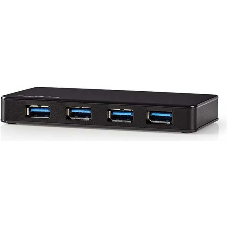Nedis USB-Hub - 4-Port - USB 3.0-betrieben - Separate Stromversorgung - 5 Gbit/s
