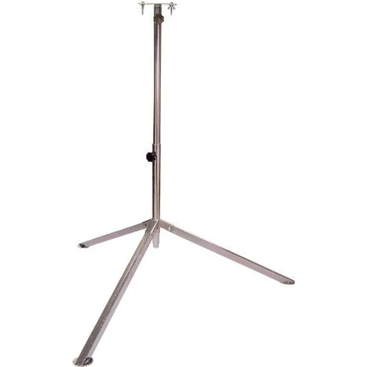 as - Schwabe Profi Stativ für LED-Strahler - Halogen-Strahler – Stativ mit Universaltraverse geeignet zur Halterung von Baustrahlern und Leuchten I Höhenverstellbar bis 2,60 m – Verzinkt I 46750