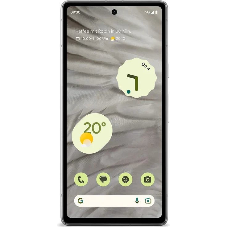 Google Pixel 7a 5G Smartphone (6,1 Zoll) AMOLED-Display, 128GB interner Speicher, 8GB RAM, Dual-SIM, Android 13, Snow – Bild 2