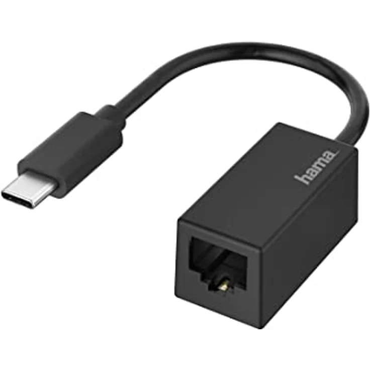 Hama 200322 Netzwerk-Adapter USB-C-Stecker - LAN/Ethernet-Buchse, Gigabit Ethernet – Bild 1