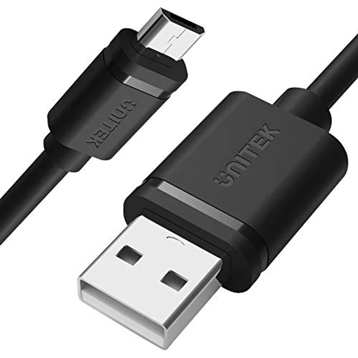 UNITEK Y-C451GBK, USB A auf micro USB Kabel, 1 Meter, schnelles Aufladen 2,5 A, USB 2.0 480 Mbps, 100% Kupfer, Schwarz, PVC Ummantelung – Bild 1