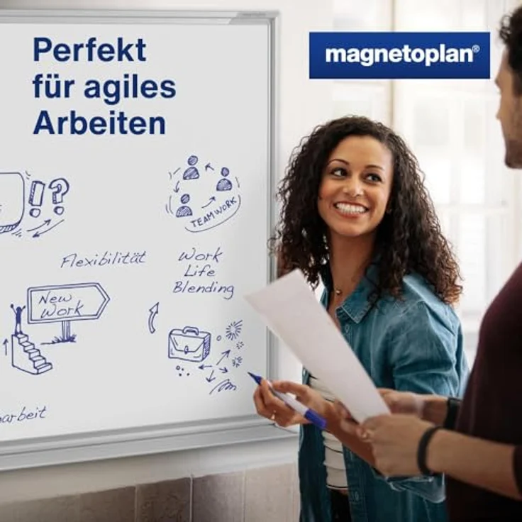 Magnetoplan 1240888 Whiteboard 100 x 150 lackiert – Bild 5
