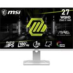 MSI MAG 274QRFW Gaming Monitor 27 Zoll WQHD - Rapid IPS 2560 x 1440, 180Hz/1ms, sRGB 123%, DisplayHDR 400 - DisplayPort 1.4a, HDMI 2.0b, randloses Design