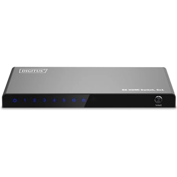 DIGITUS DS-55334 HDMI Switch 5x1 – UHD 8K/60 Hz – HDCP 2.3 & HDMI 2.1 – HDR, CEC - Für TV, Monitor, PS5, PS4, Xbox – Bild 3