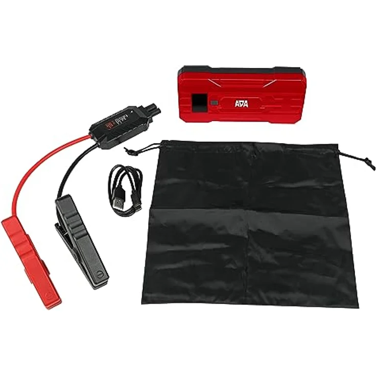 APA Lithium Powerpack 10.000 mAh, Starthilfe 400 A, USB-Anschluss, LED-Leuchte, schwarz – Bild 10