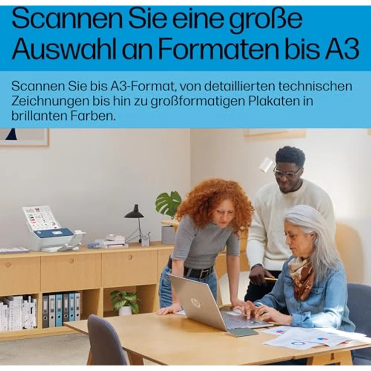 HP ScanJet Enterprise Flow N9000 sn1, ADF A3 Dokumentenscanner mit 600 DPI, 80 ppm, Touchscreen und Cloud-Integration – Bild 7